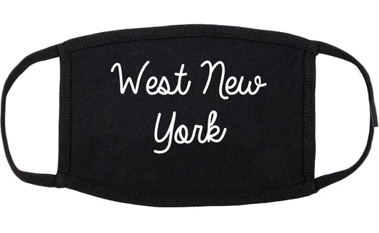 West New York New Jersey NJ Script Cotton Face Mask Black