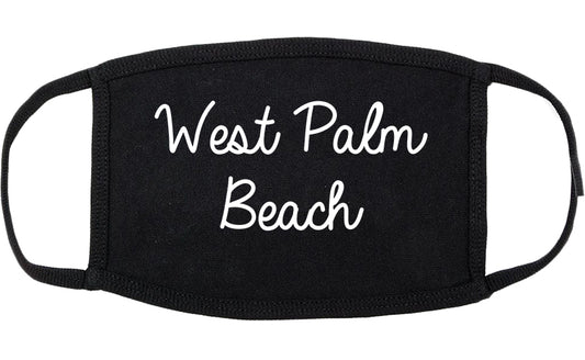 West Palm Beach Florida FL Script Cotton Face Mask Black