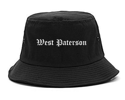 West Paterson New Jersey NJ Old English Mens Bucket Hat Black