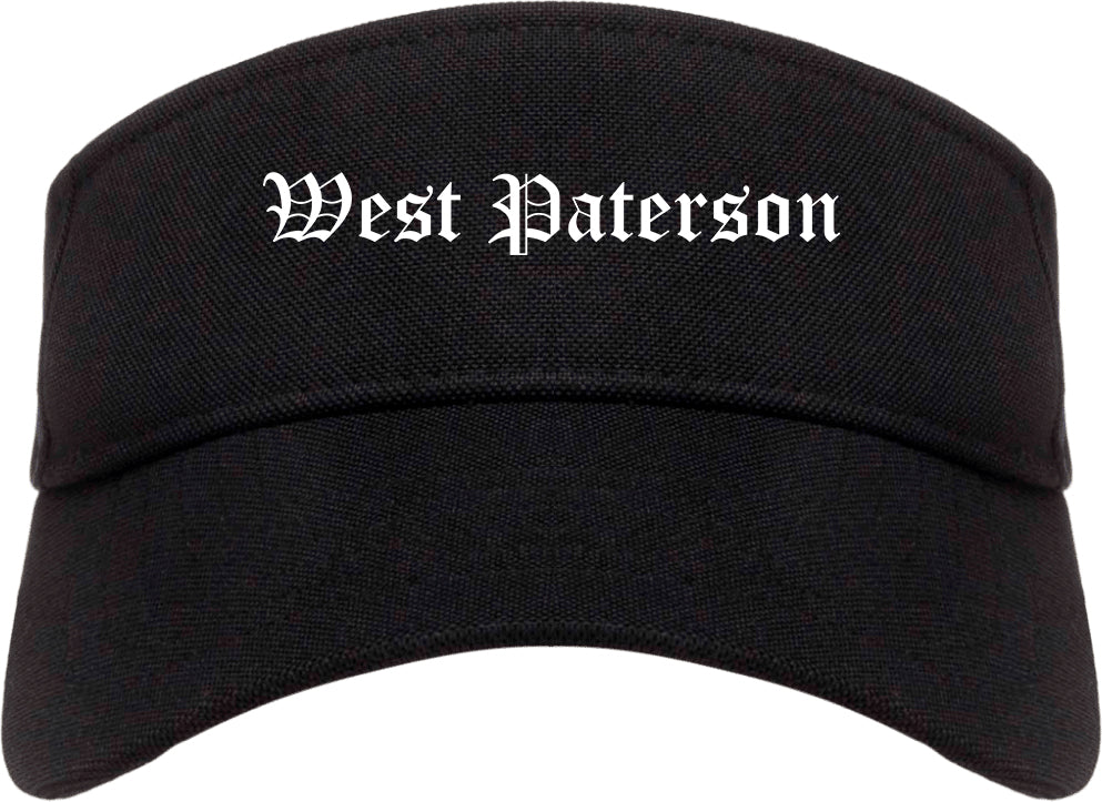 West Paterson New Jersey NJ Old English Mens Visor Cap Hat Black