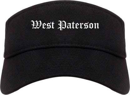 West Paterson New Jersey NJ Old English Mens Visor Cap Hat Black