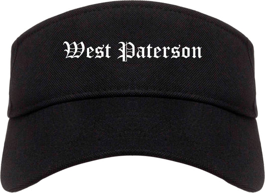 West Paterson New Jersey NJ Old English Mens Visor Cap Hat Black