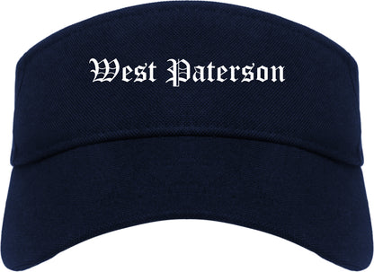 West Paterson New Jersey NJ Old English Mens Visor Cap Hat Navy Blue