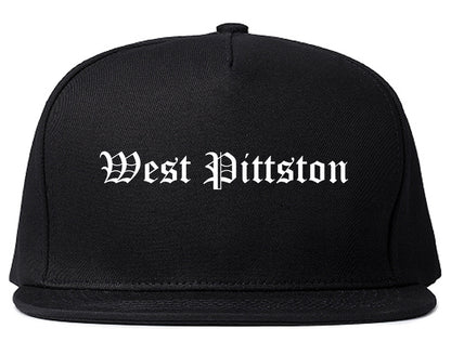 West Pittston Pennsylvania PA Old English Mens Snapback Hat Black
