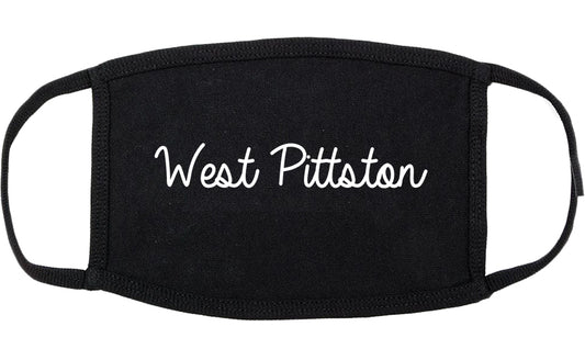 West Pittston Pennsylvania PA Script Cotton Face Mask Black