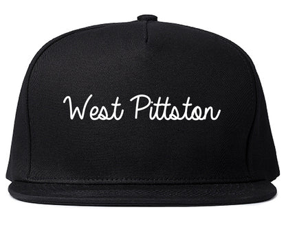 West Pittston Pennsylvania PA Script Mens Snapback Hat Black