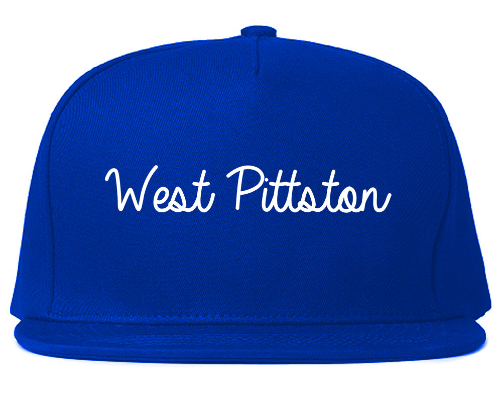 West Pittston Pennsylvania PA Script Mens Snapback Hat Royal Blue