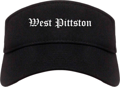 West Pittston Pennsylvania PA Old English Mens Visor Cap Hat Black