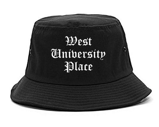 West University Place Texas TX Old English Mens Bucket Hat Black