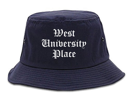 West University Place Texas TX Old English Mens Bucket Hat Navy Blue