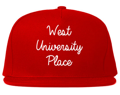 West University Place Texas TX Script Mens Snapback Hat Red
