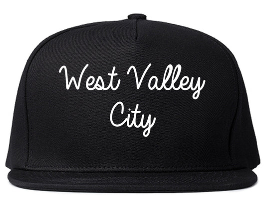 West Valley City Utah UT Script Mens Snapback Hat Black