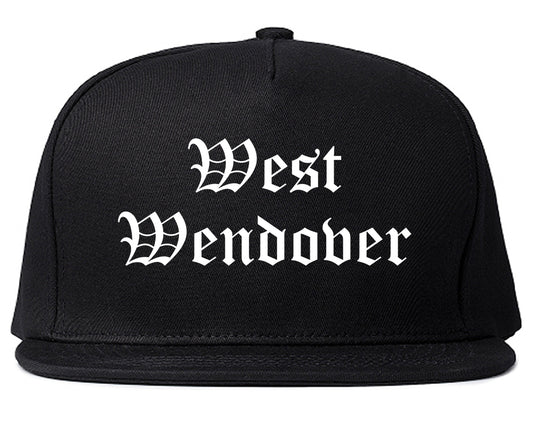 West Wendover Nevada NV Old English Mens Snapback Hat Black