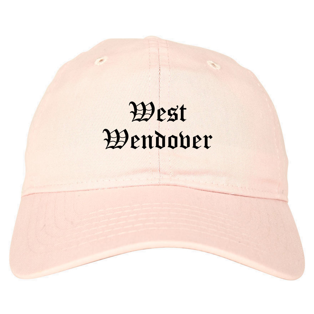 West Wendover Nevada NV Old English Mens Dad Hat Baseball Cap Pink