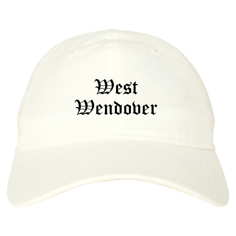 West Wendover Nevada NV Old English Mens Dad Hat Baseball Cap White
