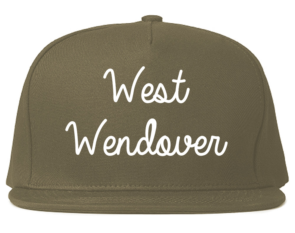 West Wendover Nevada NV Script Mens Snapback Hat Grey