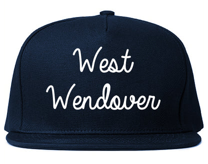 West Wendover Nevada NV Script Mens Snapback Hat Navy Blue