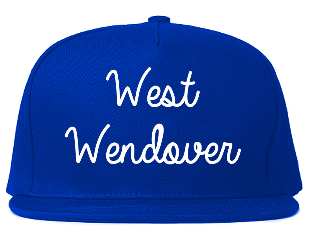 West Wendover Nevada NV Script Mens Snapback Hat Royal Blue