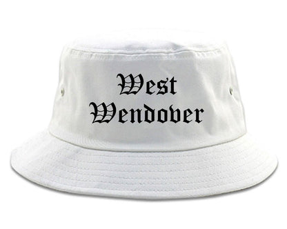 West Wendover Nevada NV Old English Mens Bucket Hat White
