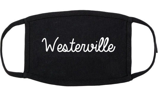 Westerville Ohio OH Script Cotton Face Mask Black