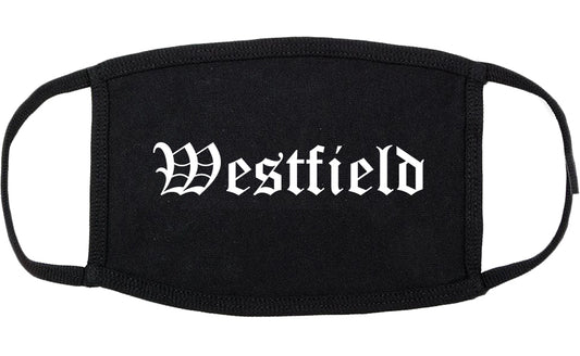 Westfield New Jersey NJ Old English Cotton Face Mask Black