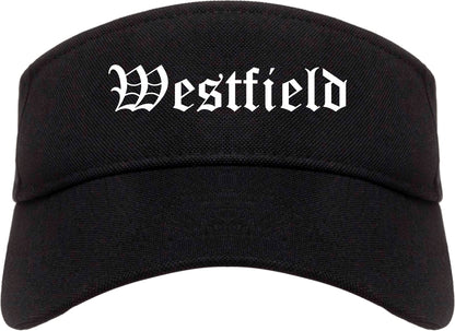 Westfield New Jersey NJ Old English Mens Visor Cap Hat Black