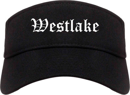Westlake Louisiana LA Old English Mens Visor Cap Hat Black
