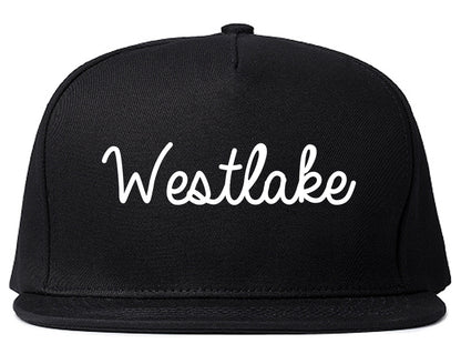 Westlake Ohio OH Script Mens Snapback Hat Black