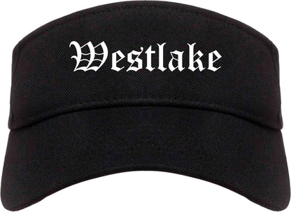 Westlake Ohio OH Old English Mens Visor Cap Hat Black
