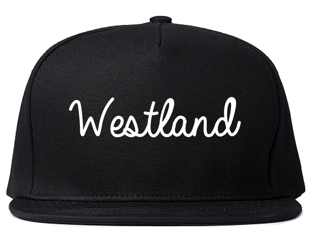 Westland Michigan MI Script Mens Snapback Hat Black