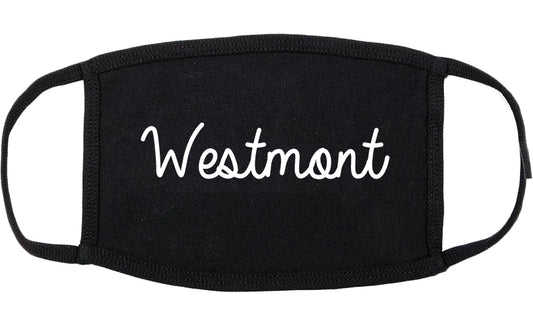 Westmont Illinois IL Script Cotton Face Mask Black