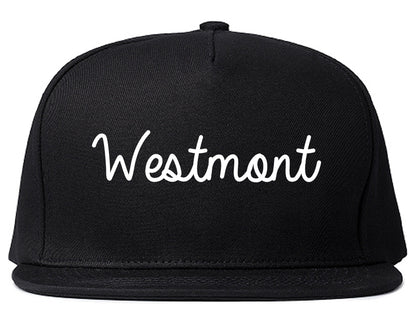 Westmont Illinois IL Script Mens Snapback Hat Black