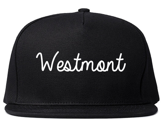 Westmont Illinois IL Script Mens Snapback Hat Black