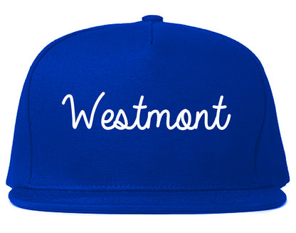 Westmont Illinois IL Script Mens Snapback Hat Royal Blue