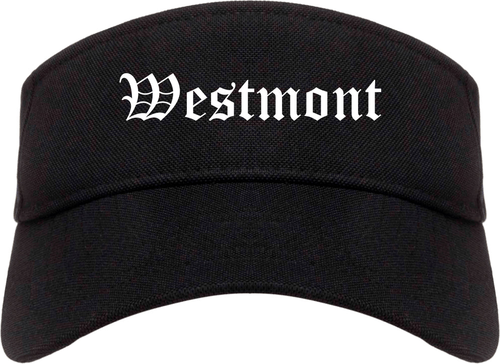 Westmont Illinois IL Old English Mens Visor Cap Hat Black