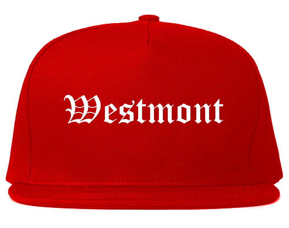 Westmont Pennsylvania PA Old English Mens Snapback Hat Red