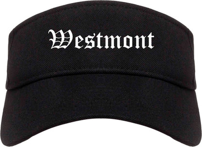 Westmont Pennsylvania PA Old English Mens Visor Cap Hat Black
