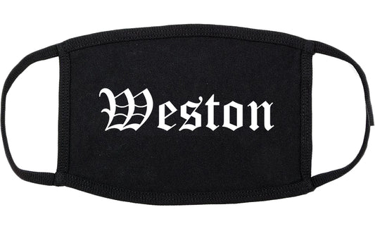 Weston Florida FL Old English Cotton Face Mask Black