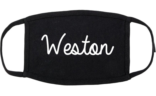 Weston Florida FL Script Cotton Face Mask Black