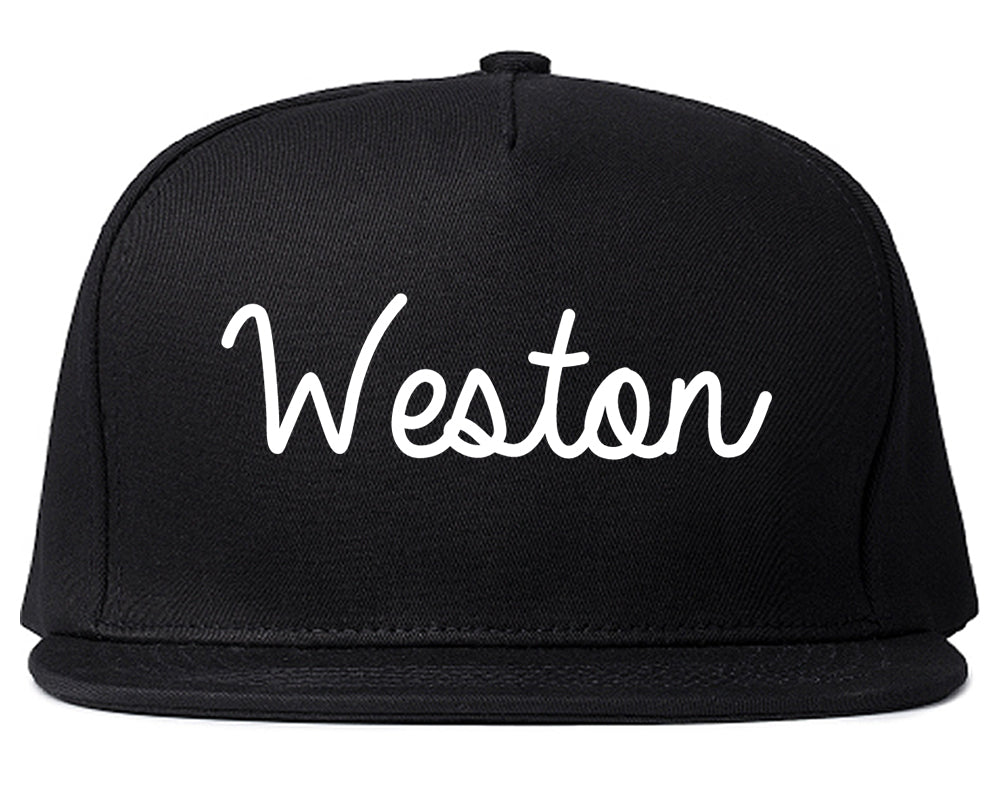 Weston Florida FL Script Mens Snapback Hat Black