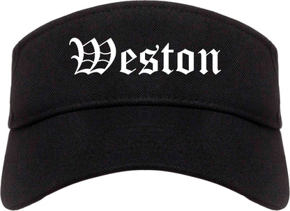 Weston Florida FL Old English Mens Visor Cap Hat Black