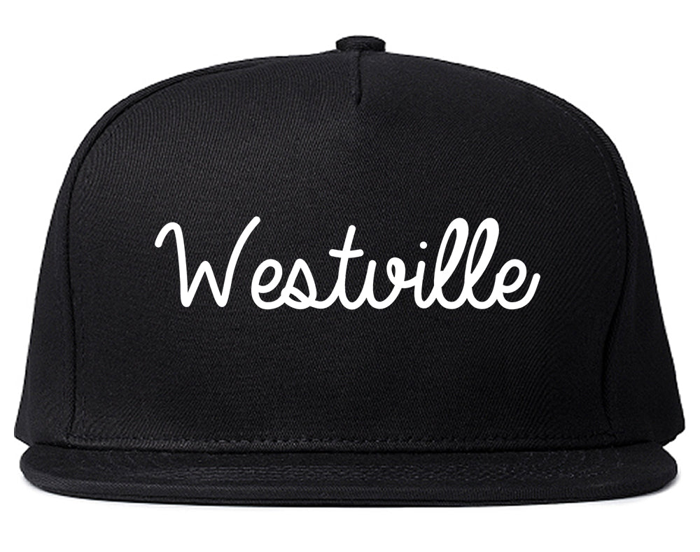 Westville Indiana IN Script Mens Snapback Hat Black