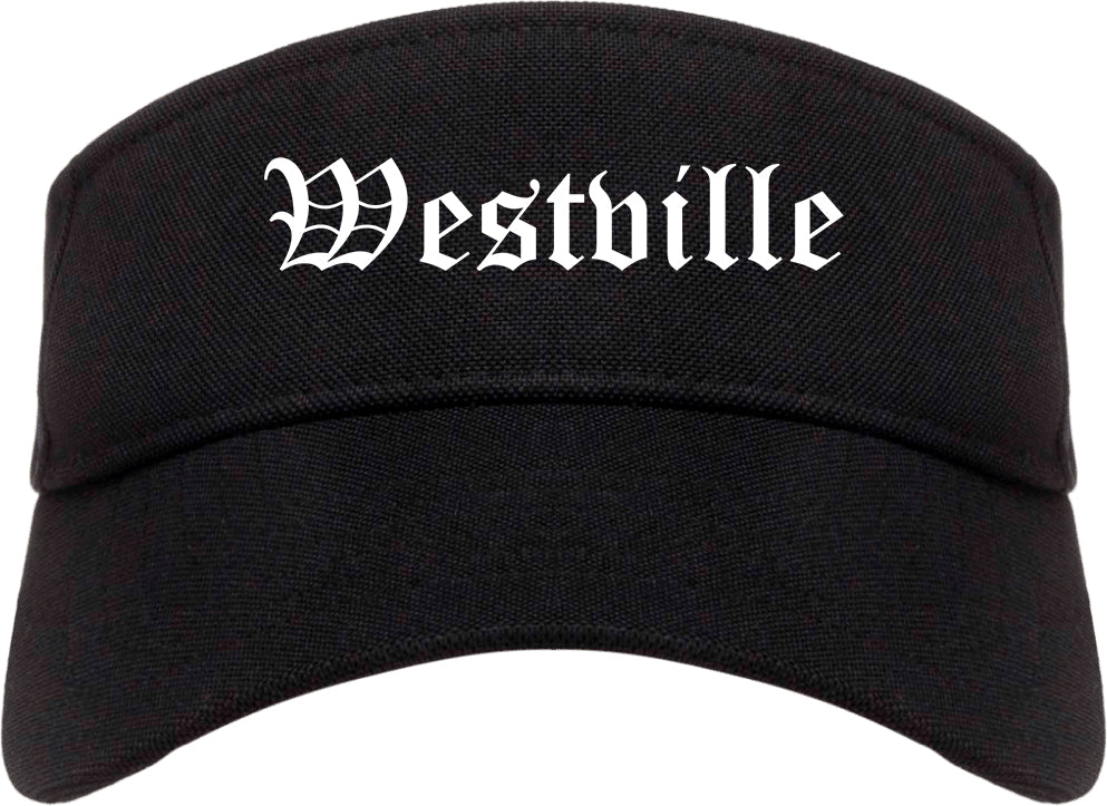 Westville New Jersey NJ Old English Mens Visor Cap Hat Black