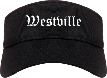 Westville New Jersey NJ Old English Mens Visor Cap Hat Black