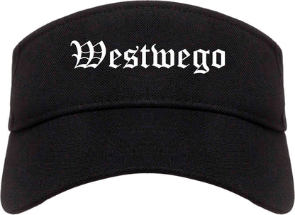 Westwego Louisiana LA Old English Mens Visor Cap Hat Black