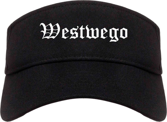 Westwego Louisiana LA Old English Mens Visor Cap Hat Black