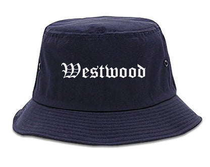 Westwood New Jersey NJ Old English Mens Bucket Hat Navy Blue