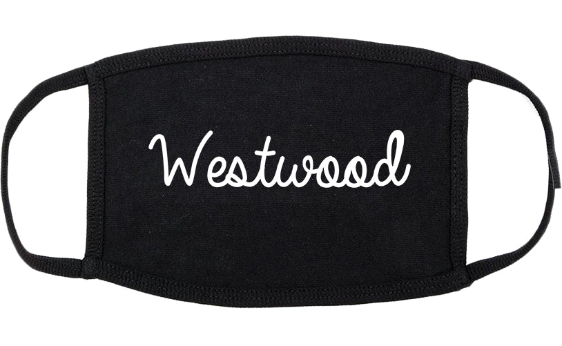 Westwood New Jersey NJ Script Cotton Face Mask Black