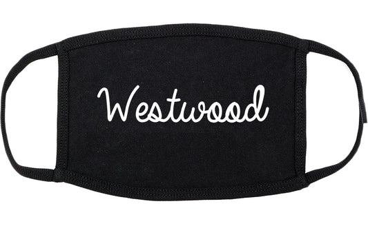 Westwood New Jersey NJ Script Cotton Face Mask Black