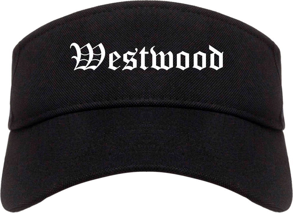 Westwood New Jersey NJ Old English Mens Visor Cap Hat Black